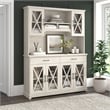 Bush Lennox Engineered Wood Sideboard Buffet Cabinet in Linen White Oak