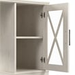 Bush Lennox Engineered Wood L-Shaped Desk in Linen White Oak