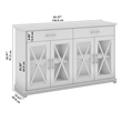 Bush Lennox Engineered Wood Buffet Cabinet with Drawers in Linen White Oak