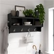 Woodland 40W Wall Mounted Coat Rack in Black Suede Oak - Engineered Wood