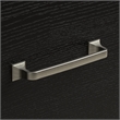 Woodland 40W Entryway Bench with Doors in Black Suede Oak - Engineered Wood