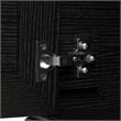 Woodland Entryway Bench with Doors and Wall Shelf in Black Oak - Engineered Wood