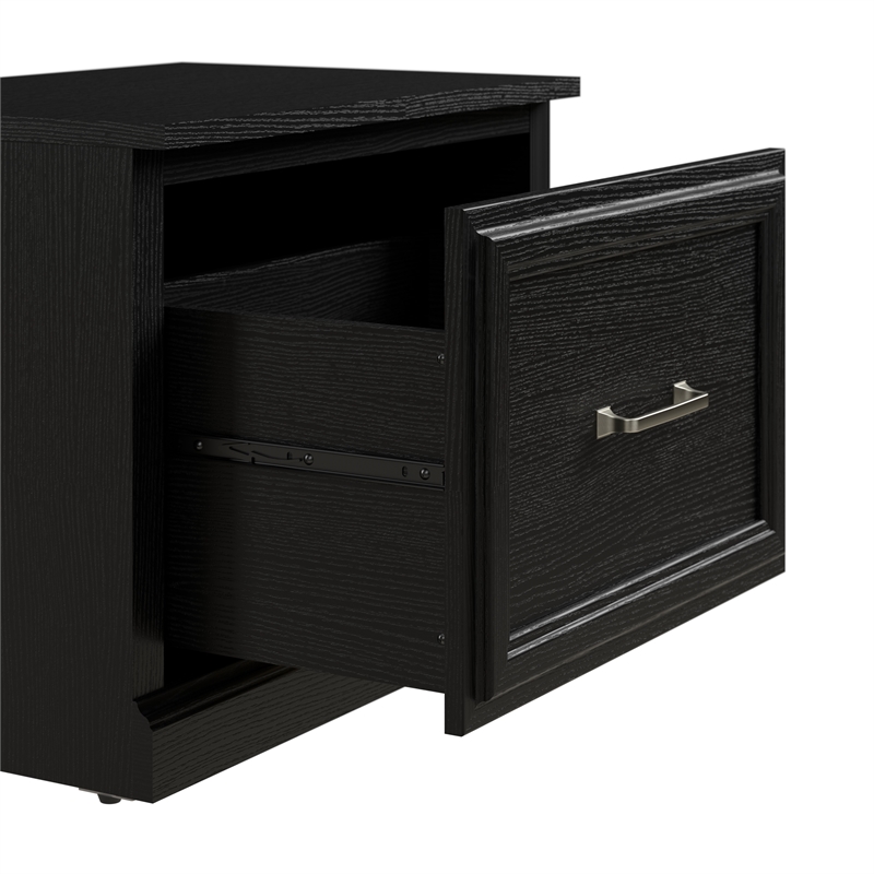 Woodland Entryway Storage Set with Drawers in Black Suede Oak - Engineered Wood