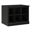 Woodland 24W Small Shoe Bench with Shelves in Black Suede Oak - Engineered Wood