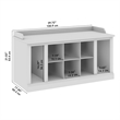 Woodland 40W Shoe Storage Bench with Shelves in Black Oak - Engineered Wood