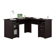 Cabot 60W L Shaped Computer Desk with Storage in Espresso Oak - Engineered Wood