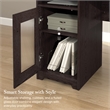 Cabot 60W L Shaped Computer Desk with Storage in Espresso Oak - Engineered Wood