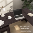 Cabot 60W L Shaped Computer Desk with Storage in Espresso Oak - Engineered Wood