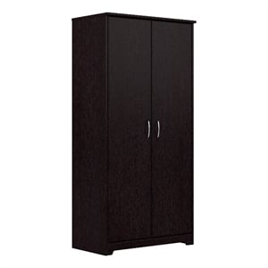 Cabot Tall Storage Cabinet with Doors in Espresso Oak - Engineered Wood