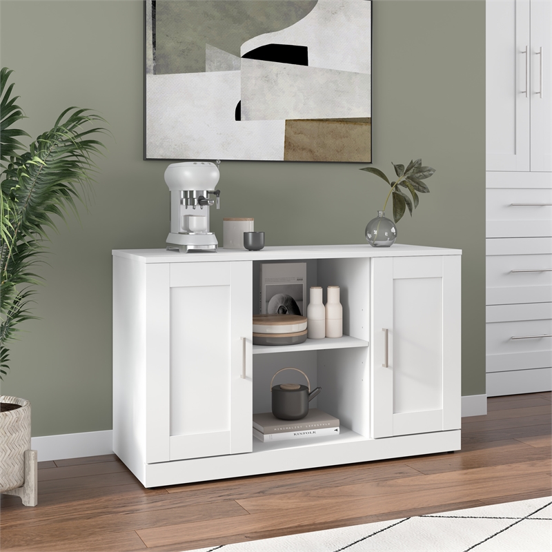 Hampton Heights Full Entryway Storage Set in White - Engineered Wood 