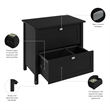 Broadview 2 Drawer Lateral File Cabinet in Classic Black - Engineered Wood