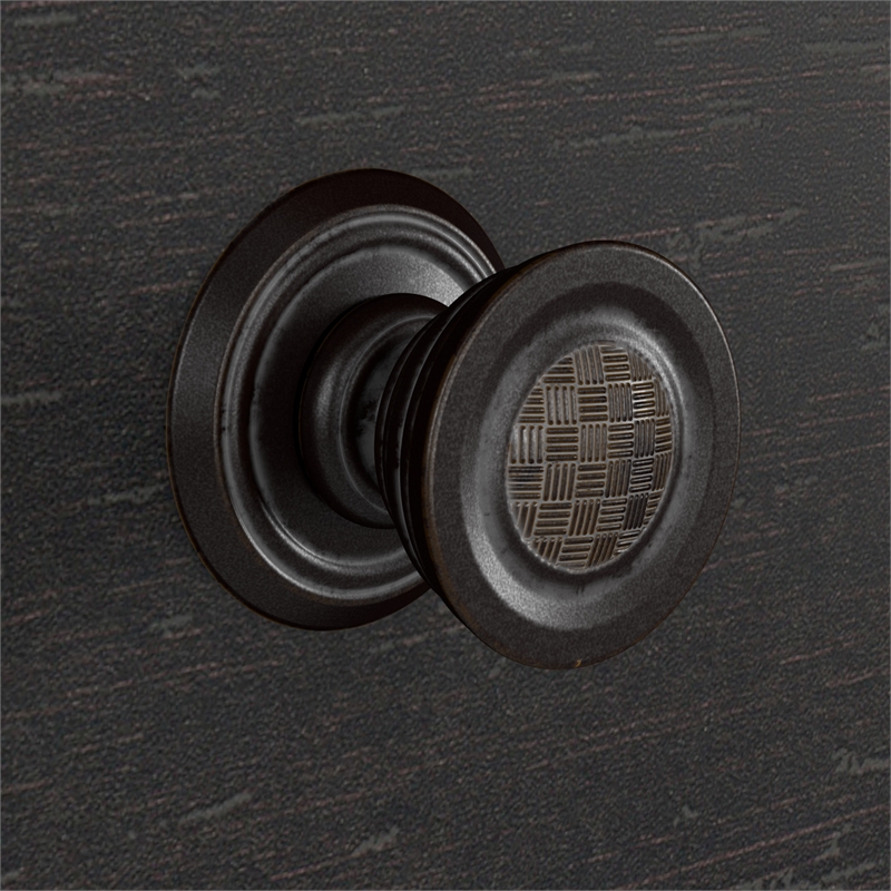 Mayfield 54W Computer Desk with Drawers in Vintage Black and Reclaimed Pine