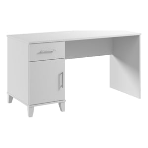 Bush Furniture Somerset 54W Office Desk with Drawer in White - Engineered Wood