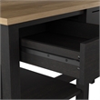Mayfield 54W Computer Desk with Shelves in Vintage Black and Reclaimed Pine