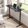 Bush Furniture Energize 55W x 24D Electric Height Adjustable Desk in Basic Black