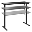 Bush Furniture Energize 55W x 24D Electric Height Adjustable Desk in Basic Black