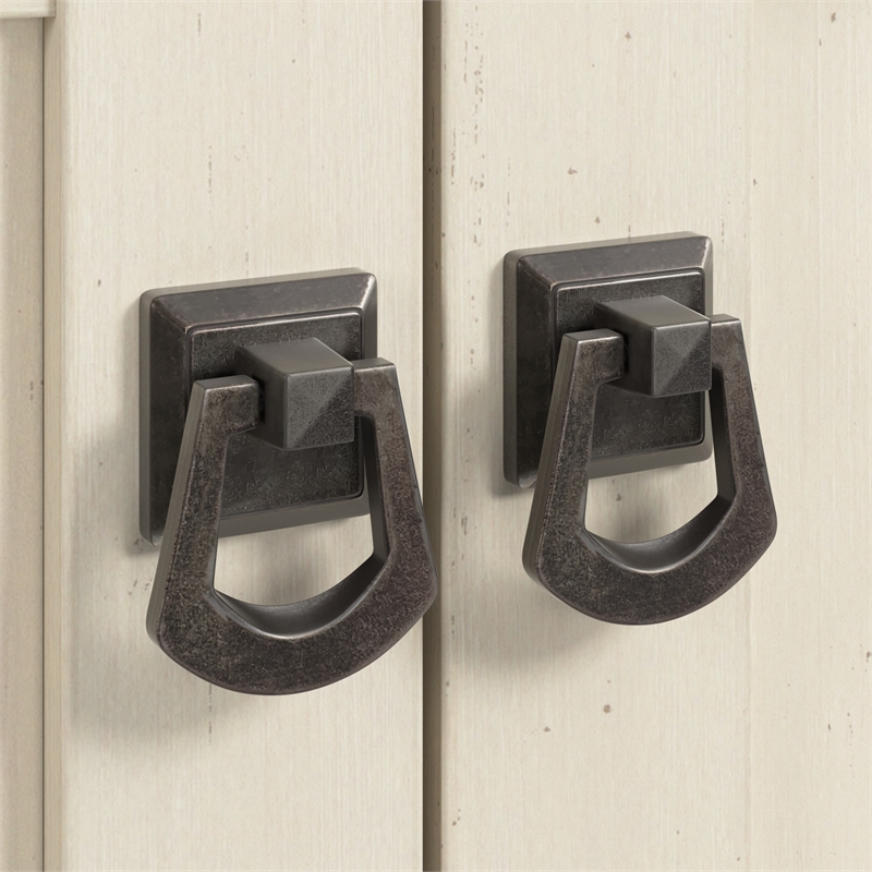 Salinas Small Storage Cabinet with Doors and Shelves in Antique White