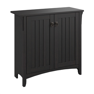 Salinas Small Storage Cabinet with Doors and Shelves in Vintage Black