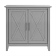 Key West Small Storage Cabinet with Doors in Cape Cod Gray - Engineered Wood