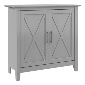 Key West Small Storage Cabinet with Doors in Cape Cod Gray - Engineered Wood