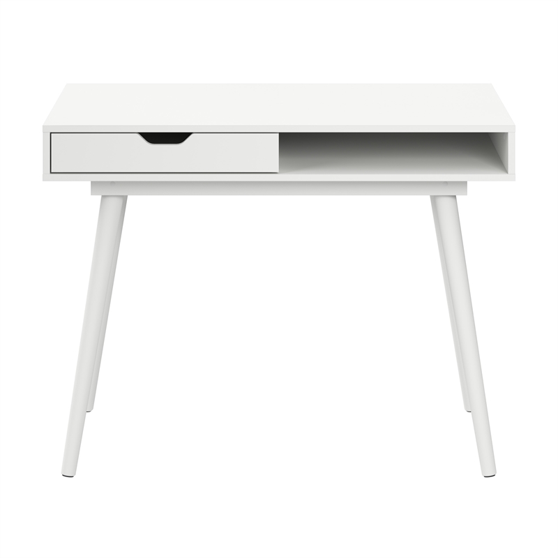 Nora 40W Writing Desk in Pure White by Bush Furniture - Engineered Wood