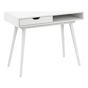 Nora 40W Writing Desk in Pure White by Bush Furniture - Engineered Wood