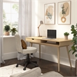 Nora 54W Writing Desk in Natural Oak by Bush Furniture - Engineered Wood