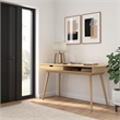 Nora 54W Writing Desk in Natural Oak by Bush Furniture - Engineered Wood