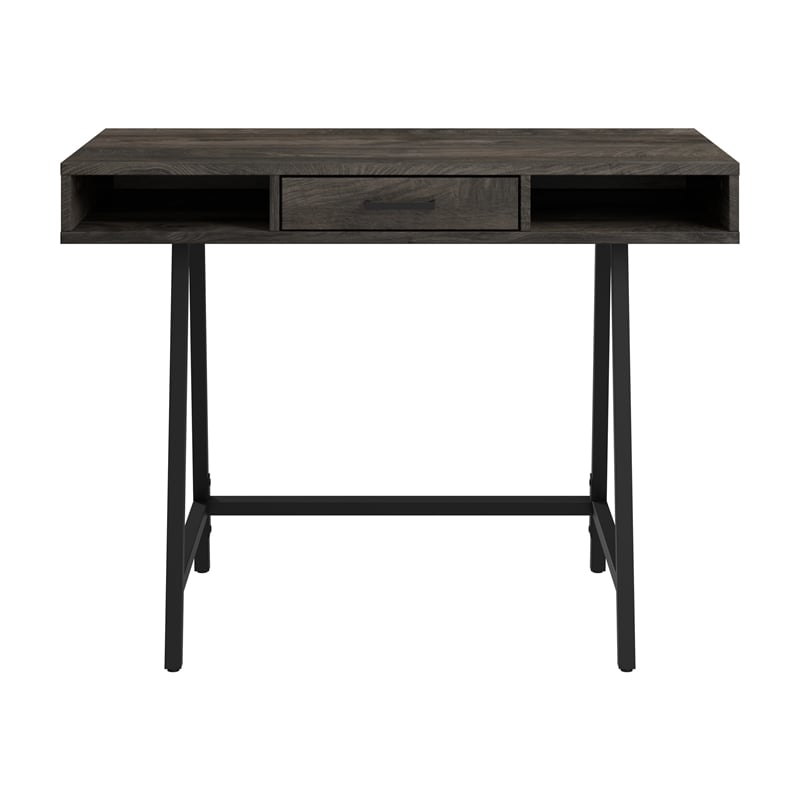 Steele 40W Writing Desk in Dark Gray Hickory by Bush Furniture - Engineered Wood