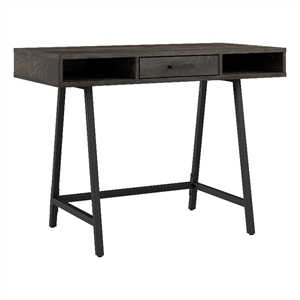 Steele 40W Writing Desk in Dark Gray Hickory by Bush Furniture - Engineered Wood