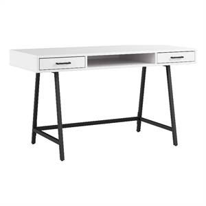 Steele 54W Writing Desk in Pure White Oak by Bush Furniture - Engineered Wood