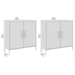 Essence Low Storage Cabinet with Doors - Set of 2 - Engineered Wood