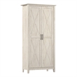 Key West Tall Bathroom Cabinet with Doors in Linen White Oak - Engineered Wood