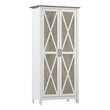 Key West Engineered Wood Kitchen Pantry Cabinet with Doors in Shiplap Gray/White