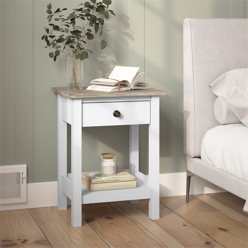 Mayfield Farmhouse Bedroom Nightstand Table - Engineered Wood