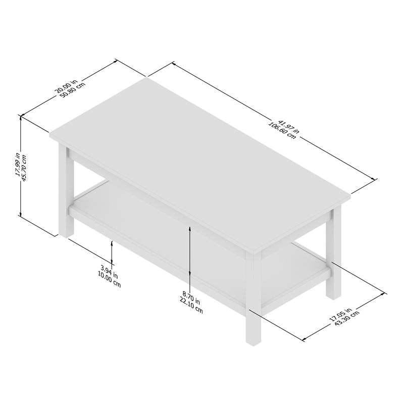 Mayfield Farmhouse Living Room Coffee Table - Engineered Wood