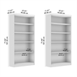 Universal Tall 5 Shelf Bookcase Set in Platinum Gray - Engineered Wood