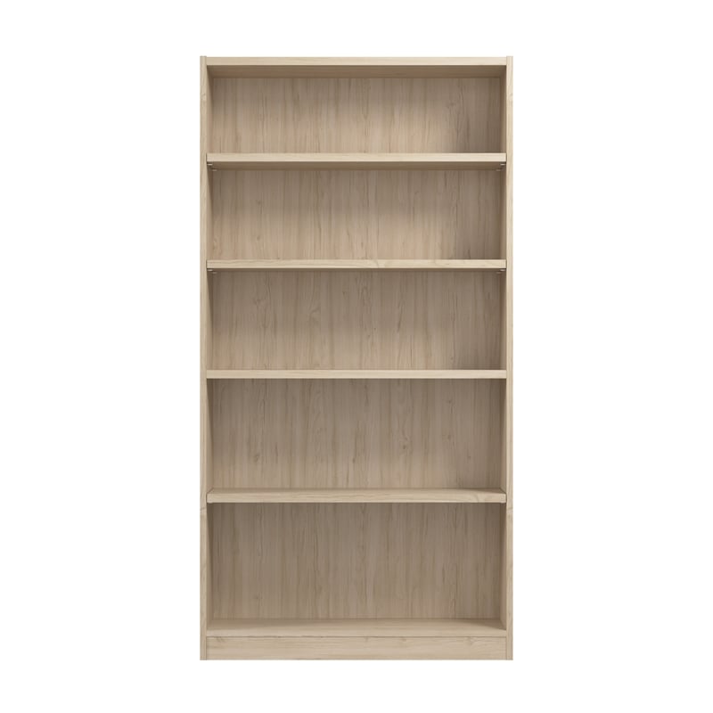 Universal Tall 5 Shelf Bookcase in Natural Elm - Engineered Wood