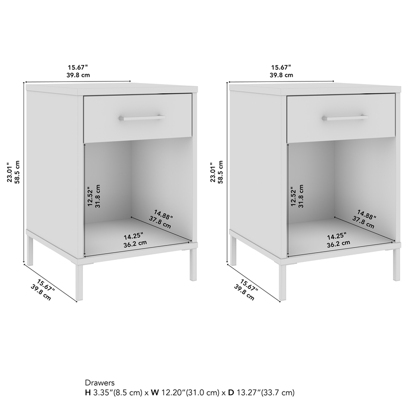 Essence End Table (Set of 2) in Natural Elm - Engineered Wood