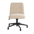 Serenity Mid Back Armless Office Chair with Wheels in Soft Beige Fabric