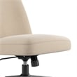 Serenity Mid Back Armless Office Chair with Wheels in Soft Beige Fabric