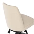 Serenity Mid Back Armless Office Chair with Wheels in Soft Beige Fabric