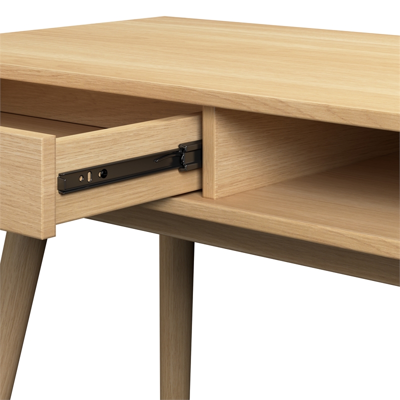Nora 40W x 20D Small Writing Desk and Chair Set in Natural Oak - Engineered Wood
