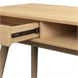 Nora 40W x 20D Small Writing Desk and Chair Set in Natural Oak - Engineered Wood