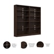 Universal Tall 5 Shelf Bookcase Set in Black Walnut - Engineered Wood