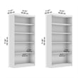 Universal Tall 5 Shelf Bookcase Set in Black Walnut - Engineered Wood