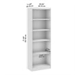 Universal 25W Tall 5 Shelf Bookcase in White - Engineered Wood