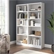 Universal 25W Tall 5 Shelf Bookcase Set in White - Engineered Wood