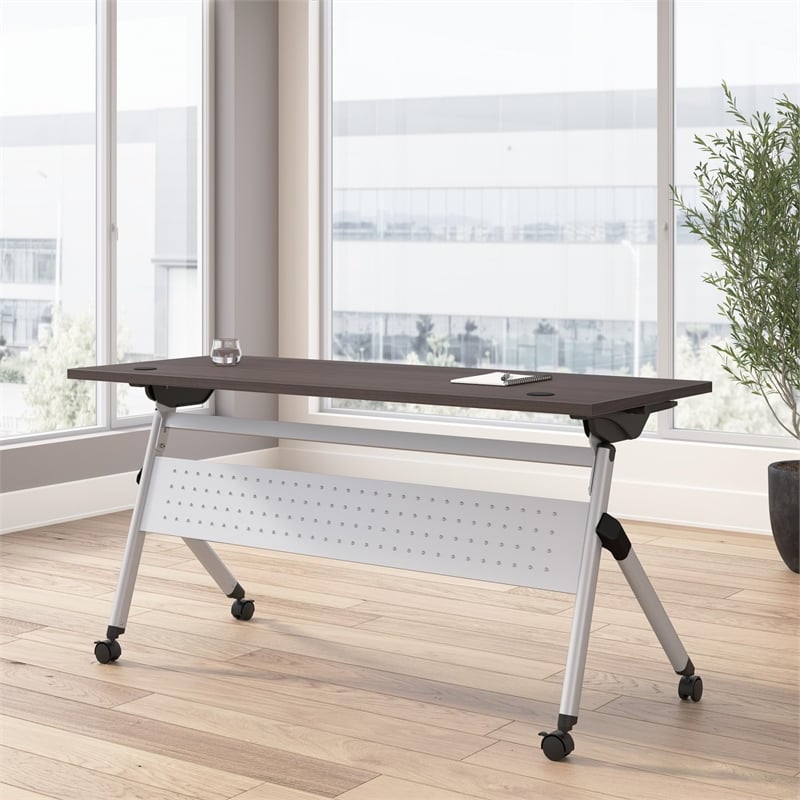 Envision 60 inch W Foldable Training Room Table Storm Gray