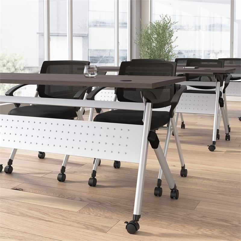 Envision 60 inch W Foldable Training Room Table Storm Gray